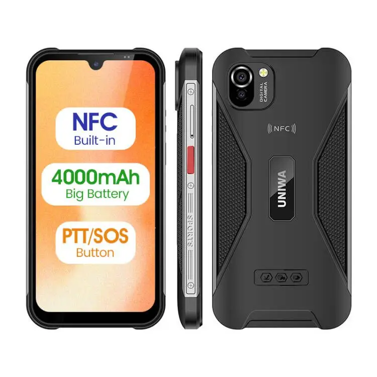 2025 4G Rugged Smartphone NFC Dual Band WiFi MT6761 Quad Core Android 12 3GB 32GB LTE GSM HD Screen Gaming Shockproof Features