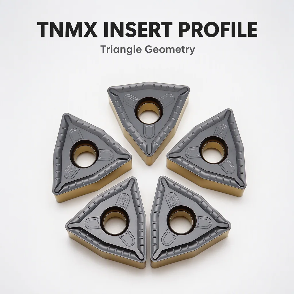 Durable Tungsten Carbide Triangle Bar Peeling Insert TNMX2208L-WPM 15mm Blade 0.5mm Thickness CVD/PVD Coated HRC83 OEM Available
