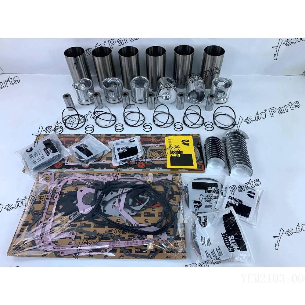 6BT Overhaul Kit With Cylinder Piston Ring Gasket Engine Bearing Set for Engine Part