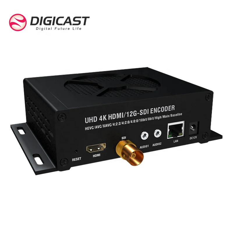 4K 60FPS 12G HD Encoder SDI Low Bitrate H265 H264 Encoder