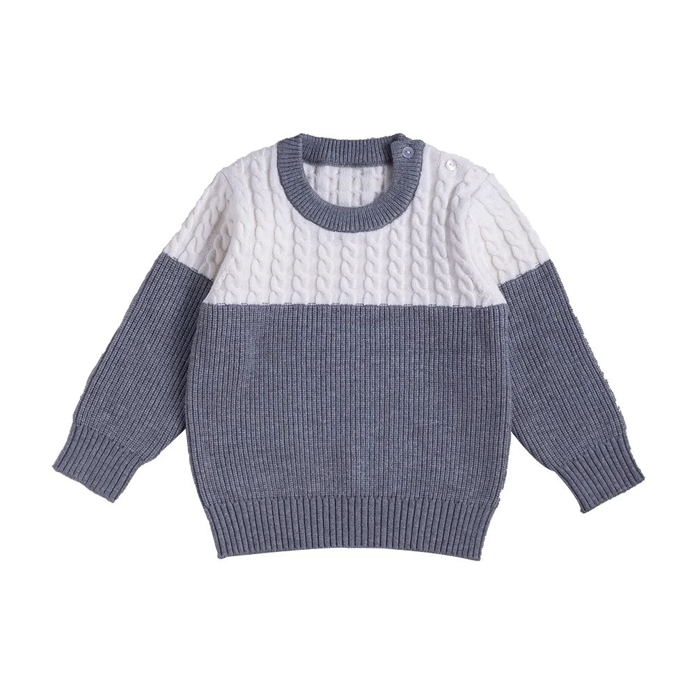 Cable Knit Pullover Sweater for Baby Boy Stylish Sustainable