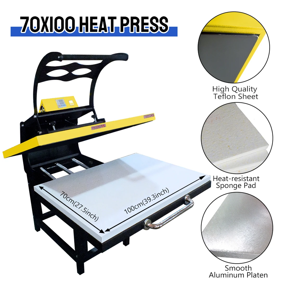 Xingyan Hot Sale 70 *100/80*100cm Large Format Heat Press Machine Manual Tshirt Heat Press