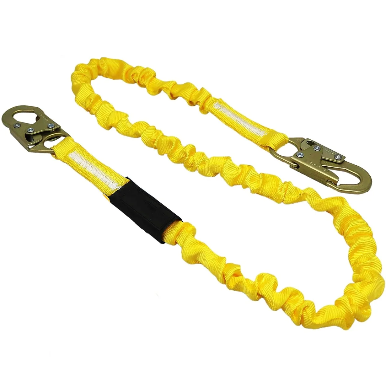Adjustable Polyester Safety Harness with High Strength Elastic Safety Rope Lanyard Single Hook SND81 Work Positioning Climbing