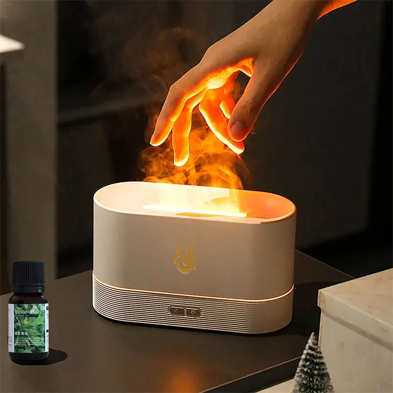 Flame Aroma Diffuser New Products Creative USB Desktop Candle Light Aroma Diffusor with Night Light Aroma Diffuser