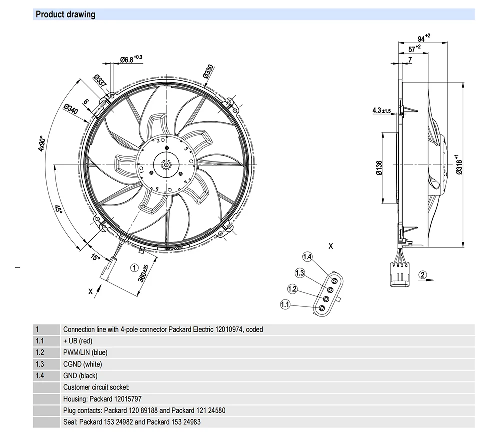Axial Fan, W3G300-ER38-45, HVAC - detail 4
