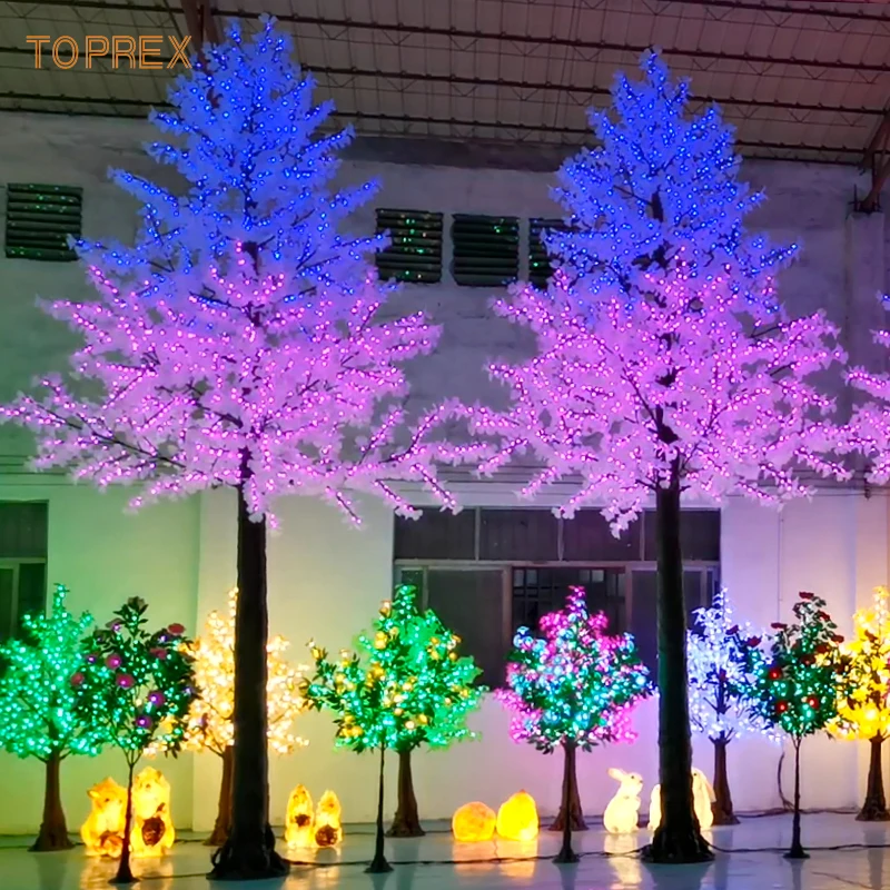 Programmable Park Christmas Luminous Tree Large Artificial Luminous Led Holiday Decorative Tree with Lights Outdoor