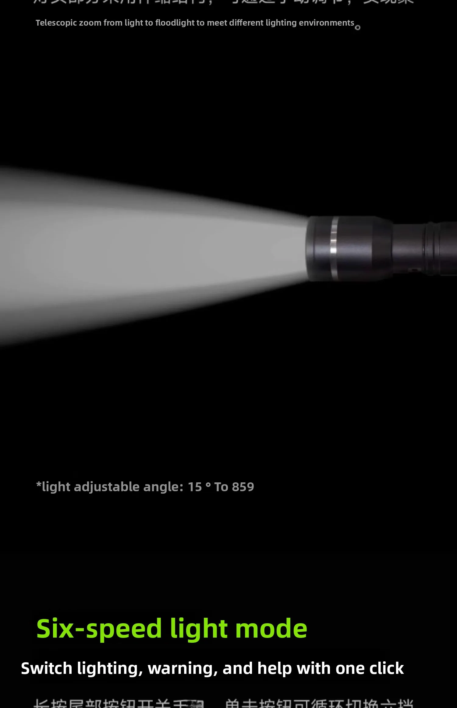 Xiao distributor：BEEBEST High-Intensity Zoom Flashlight