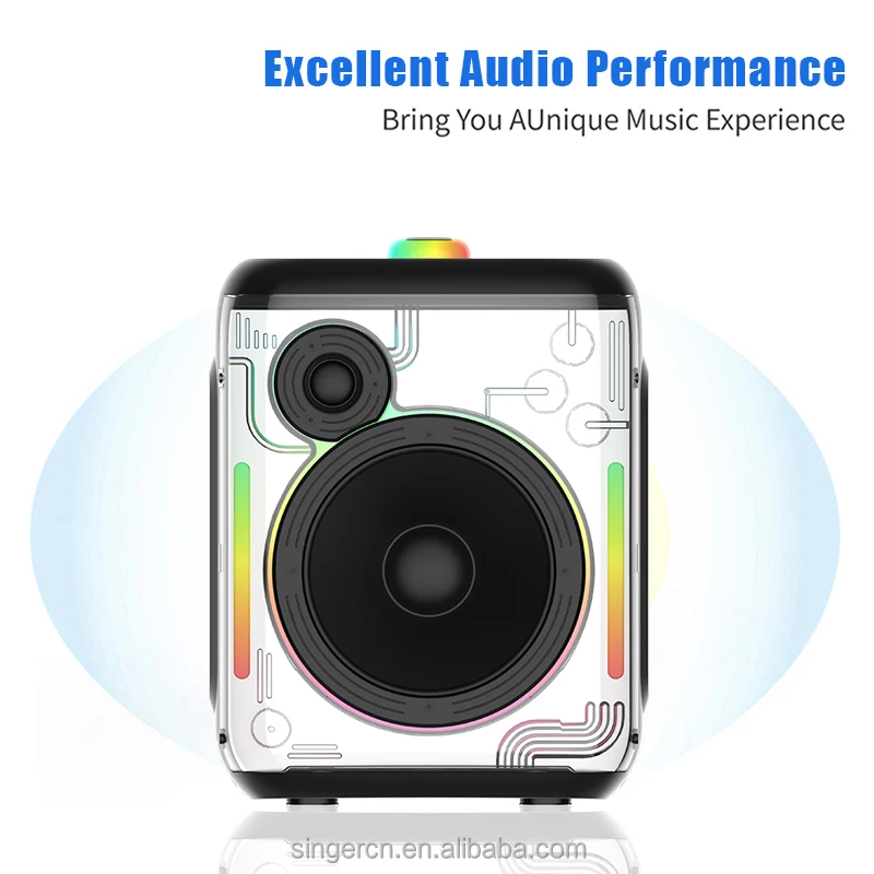 ZQS6169 Portable Bluetooth Speaker - Wireless Karaoke Fun