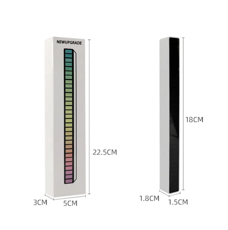 Smart Home 32 LED Decorative Lighting Multi-Color Music & Motion Sensor Rhythm Light with USB White Shade for Home Decoration