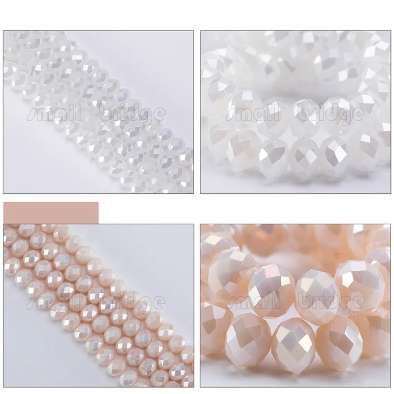 Factory Price 8MM Colorful Round Glass Crystal Rondelle Beads Wholesale manufacture