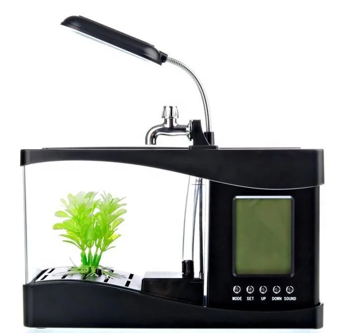 
Настольный мини-аквариум USB/мини-аквариум для рыб/настольный светодиодный аквариум 
