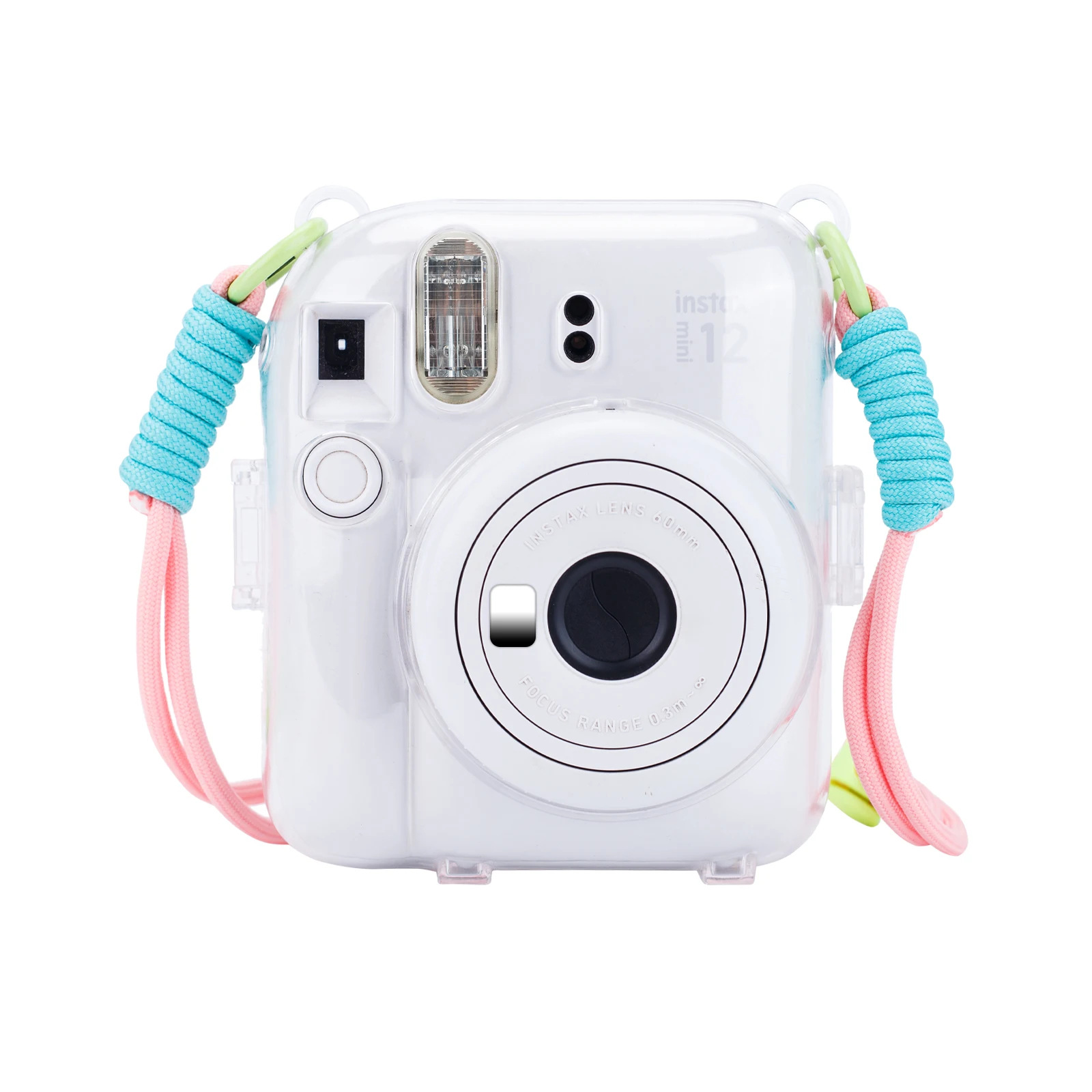Защитный Прозрачный чехол для Fujifilm Instax Mini, 12 цветная плетеная веревка для мгновенной камеры с кристаллами, Жесткий Чехол