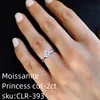 CLR-393 Moissanite taille princesse 2ct