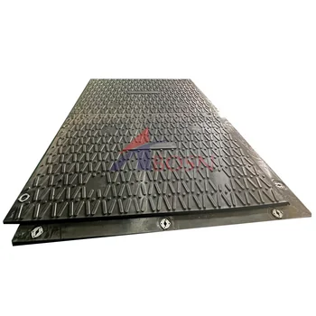 4X8 Hdpe Track Road Floor Temporary Ground Mat Construction Mats Access Mats Black Earthing Cover Road Sheets