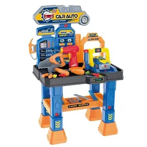 Repair Work Bench Household Tools Set Toys Plastic Kids Tooling Table with Sound and Light