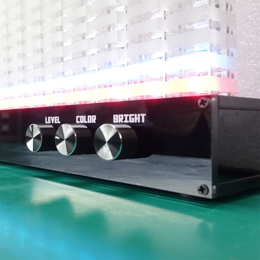 14 Segment Dual 7 Segment VU Spectrum Analyzer LED Acrylic Lamp ...