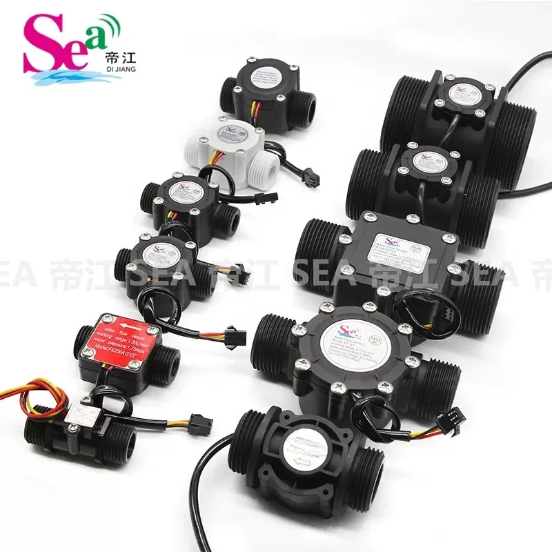 热销ing DN40 DN50 霍尔效应 涡轮流量计 5-150L/10-200L 3.5-24V 水 仪表 for 游泳 游泳池 液体 控制 OEM