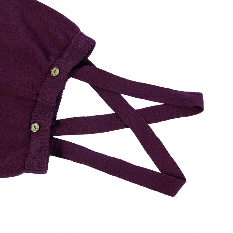 Винно-красные хлопковые штаны для маленьких мальчиков с подтяжками от производителя