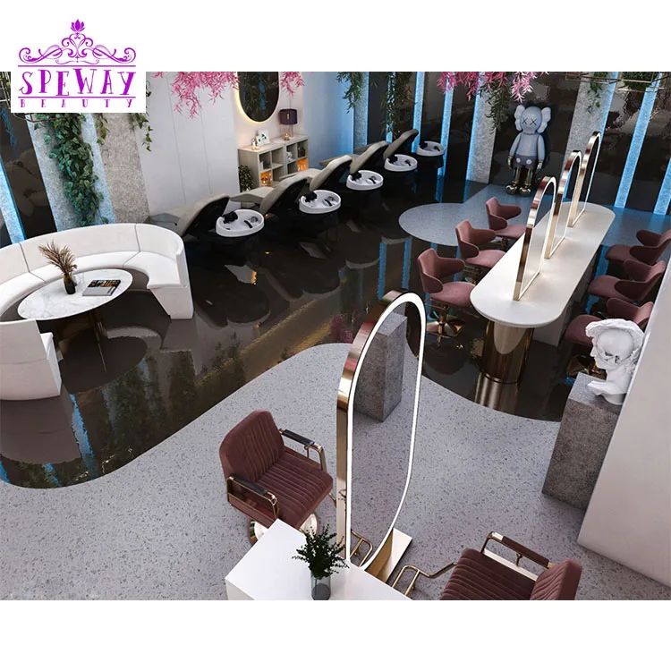 Foshan Customization Luxury Barber Chairs Fancy Hair Salon Chairs Reclining Stylist Chairs