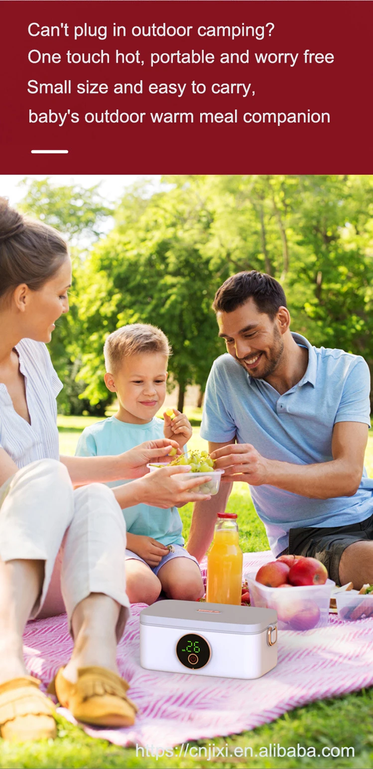 Usb Rechargeable Electric Heated Lunch Boxes 304 Stainless Steel