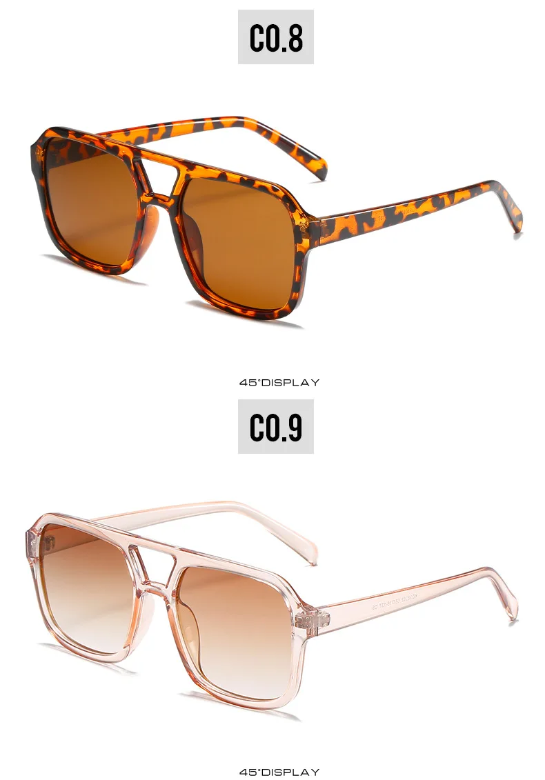 Popular Vintage Style Yellow Women Sunglasses 2023 New Trendy Pilot Sun