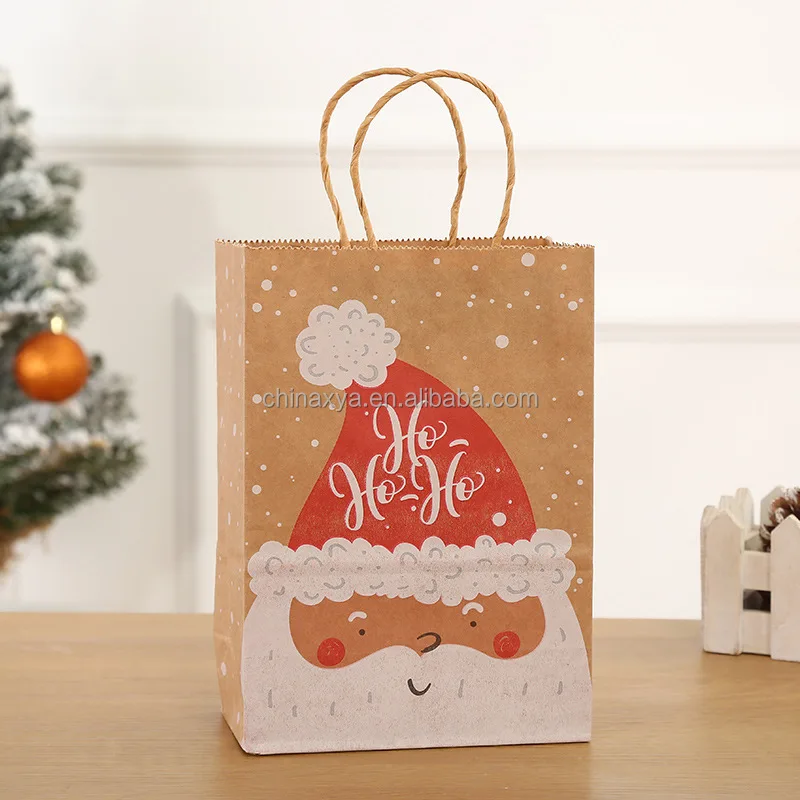 Retro art kraft paper gift packaging bag  full color portable bag milk tea baking and packaging bag supplier