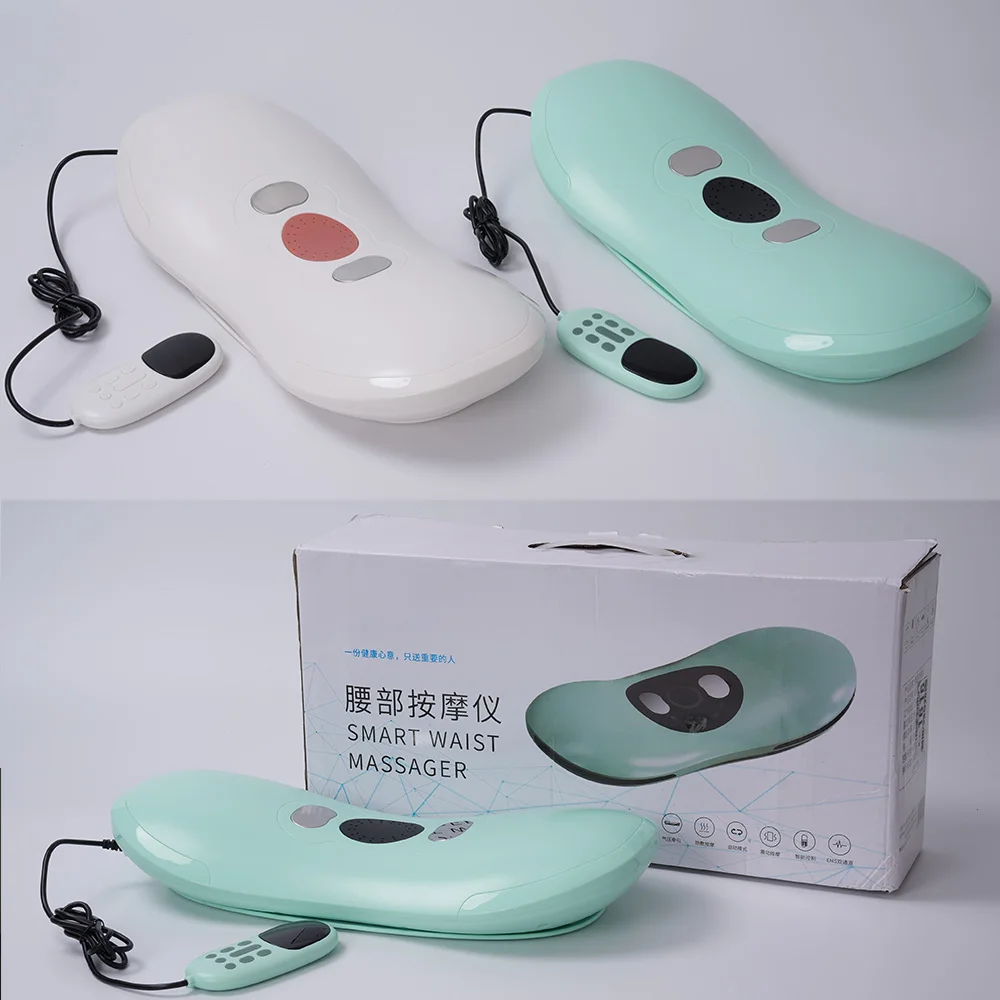 product electric heating waist support traction device with vibration lumber lower back lumbar pillow for pain relief massage products-1