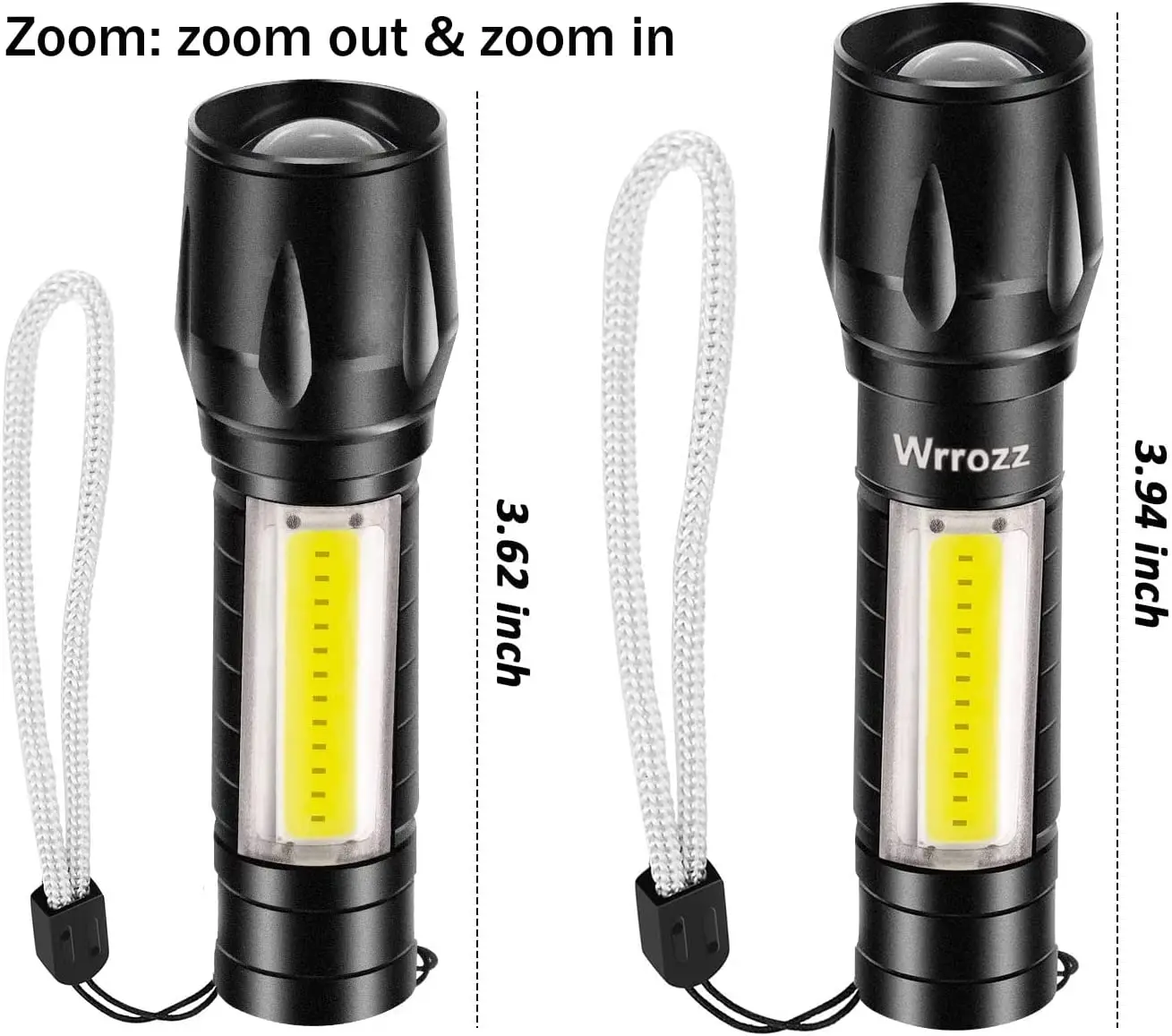 Ultra bright mini led cob flashlight Zoomable portable  usb rechargeable Outdoor Camping tactical flashlight torch long range supplier