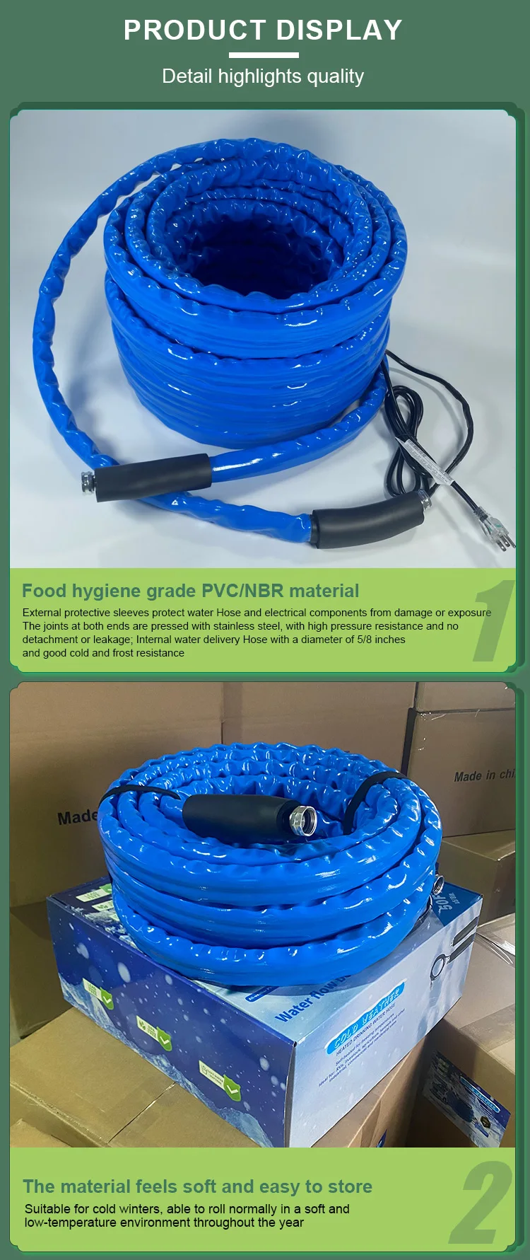 25ft Heated Water Hose Heated Drinking Water Hose With Femaletomale