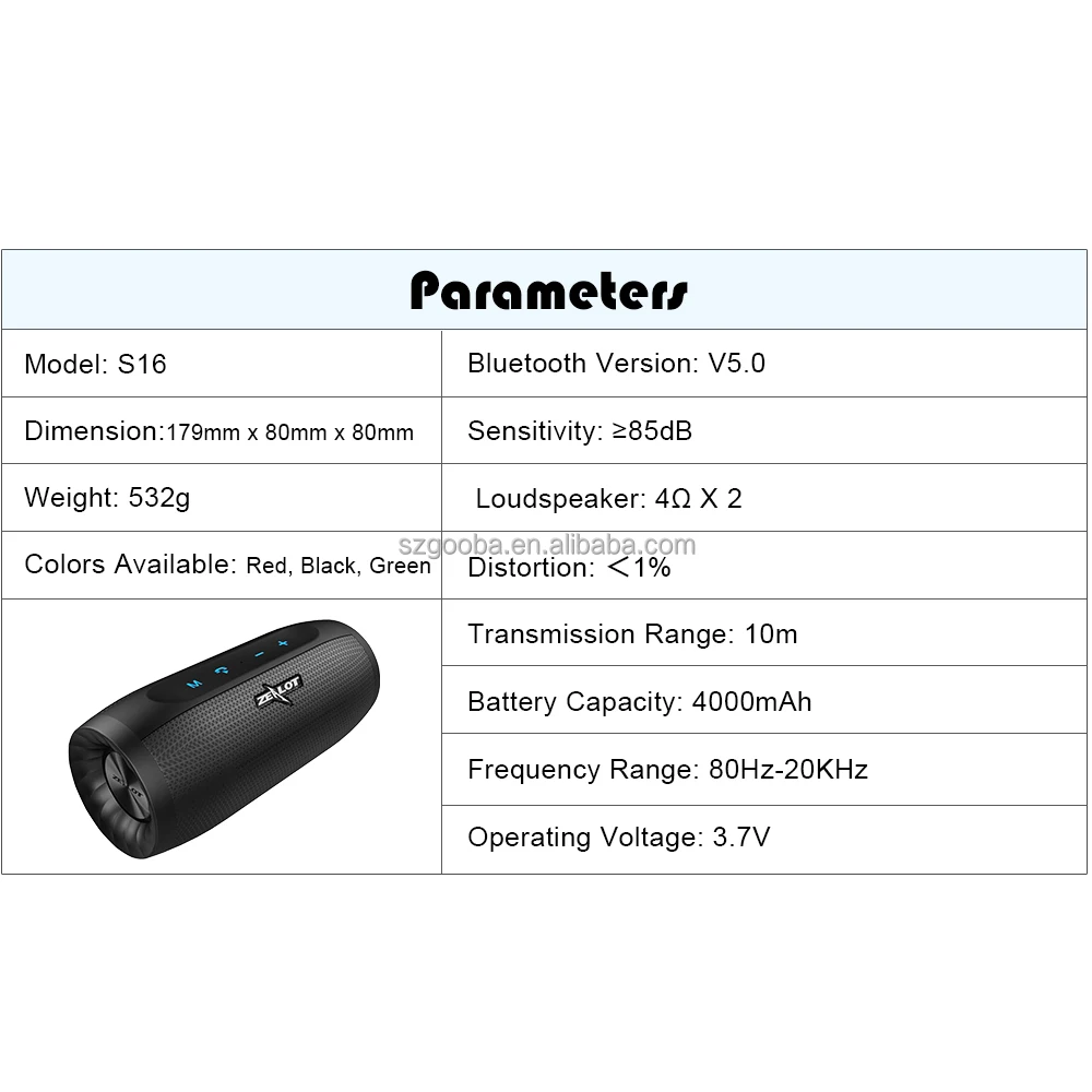S16 Newest Super Bass Desktop Sports Handsfree Portable Waterproof Outdoor Mini True Wireless Speaker - ANKUX.COM
