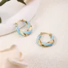 Oil dripping circle-blue