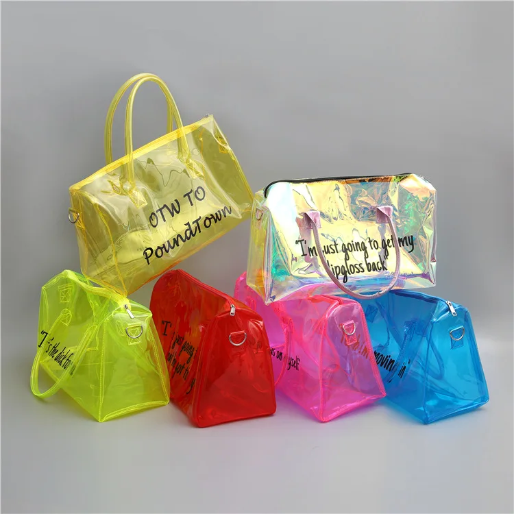Buy Wholesale China Sport Customized Laser Travel Waterproof Pvc Transparent  Duffel Bag & Transparent Pvc Duffel Bag at USD 8
