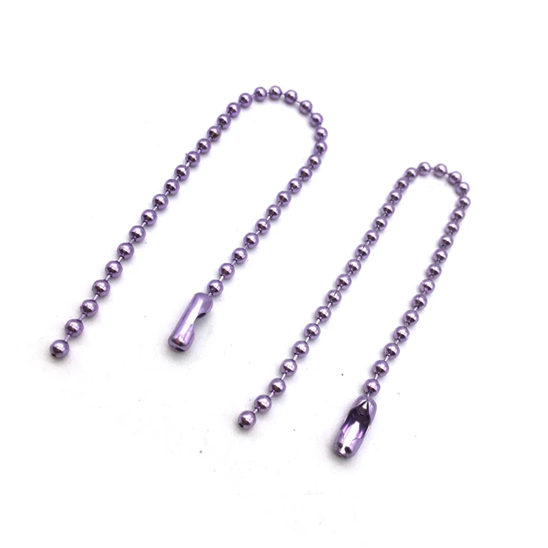 Wholesale 100pcs 10cm Silver Ball Chains Clasp Tone Connector Keychain Chain 