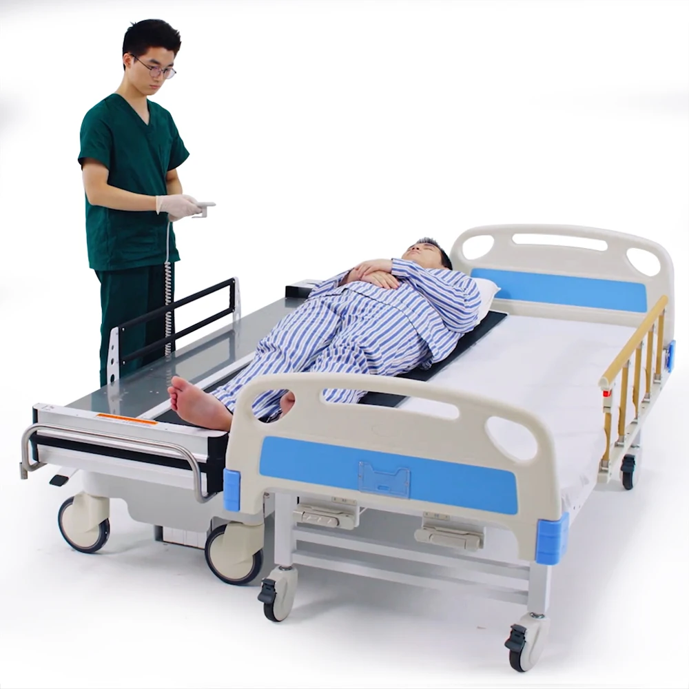 Luxury CE Medical Approved ICU Patient Parallel Transfer Electric Hospital Bed Hospital Furniture