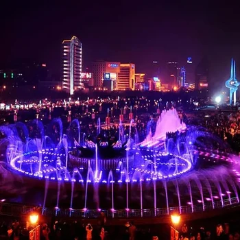 Original Design Dancing Water LED Lights Chinese Fountain Manufacturer Water Fountain, Water and Fire Spray Shock Show,