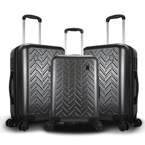 High Quality 3-Piece ABS PC Travel Luggage Trolley Unisex Hard Shell Suitcase with Locking Spinner Wheels