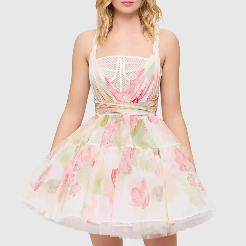 slim fit dress slacks Meadow Floral High-Low Girls Dress main image 0