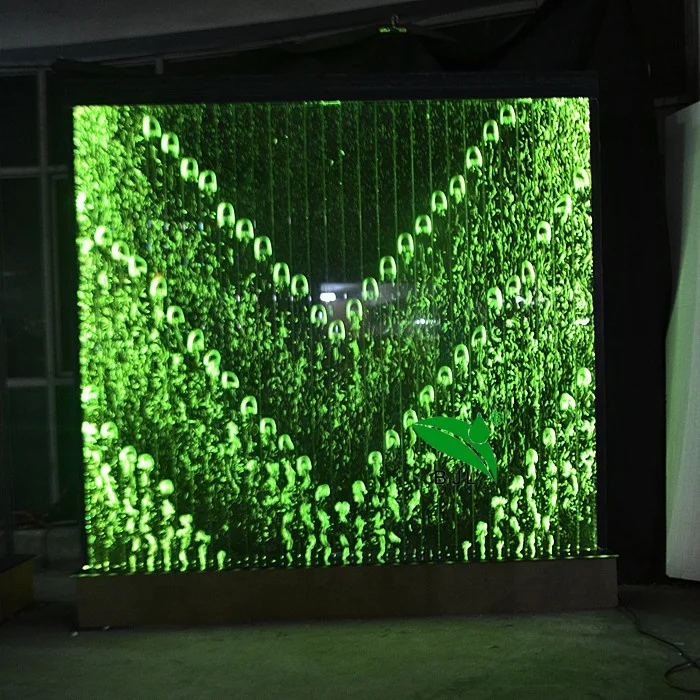 Hotel Decoration Digital Programming LED Aquarium Bubble Water Wall Partition Wall