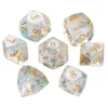 Translucent clear with gold font (candy wrapper)