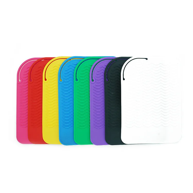 Custom Silicone Curling Iron Pad Rolls Draining Beauty Salon Heat Resistant Mat Classic Silicone Mat Hot Hair Tools