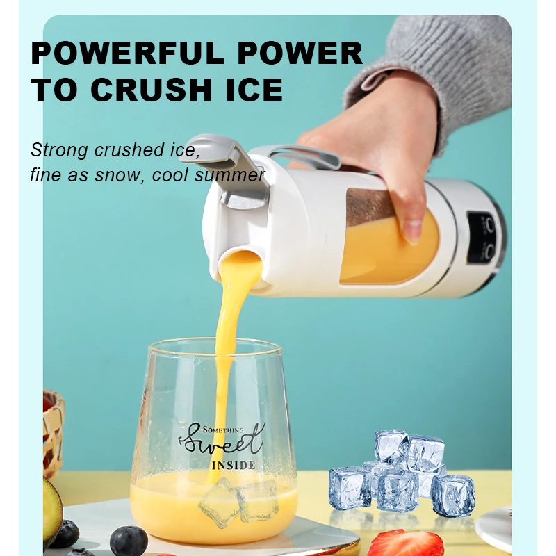 Wholesale Mini Portable Juice Blender Travel  Cordless Ice Crusher Machine Usb Electric Rechargeable Portable Blender
