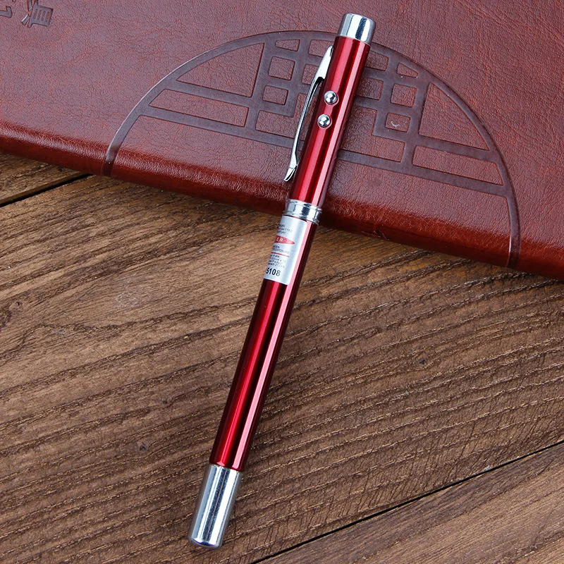 Multifunctional 4-in-1 LED Touch Laser Pen Ballpoint Convenient Accessory with 1.0mm Metal Writing Width and LED Light Screen