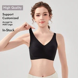 Customized Wirefree Full Coverage Nylon Spandex Ladies Push up Seamless Lightweight Sport Padded Smoothing T-Shirt Bra