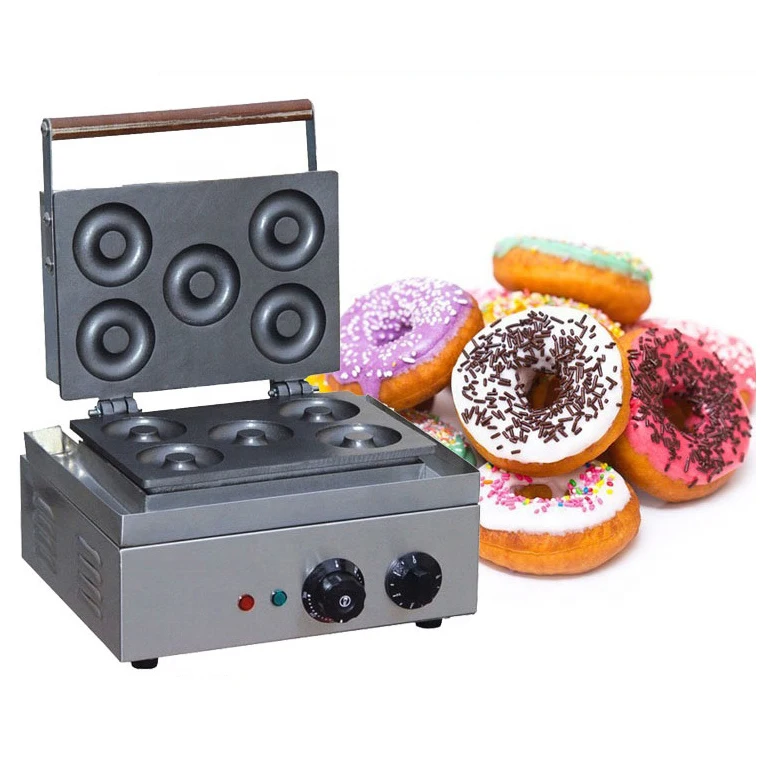 Mini Donut Maker Commercial Electric machine donuts professionnel 4 Holes Donut Baking Machine non-stick pan manufacture