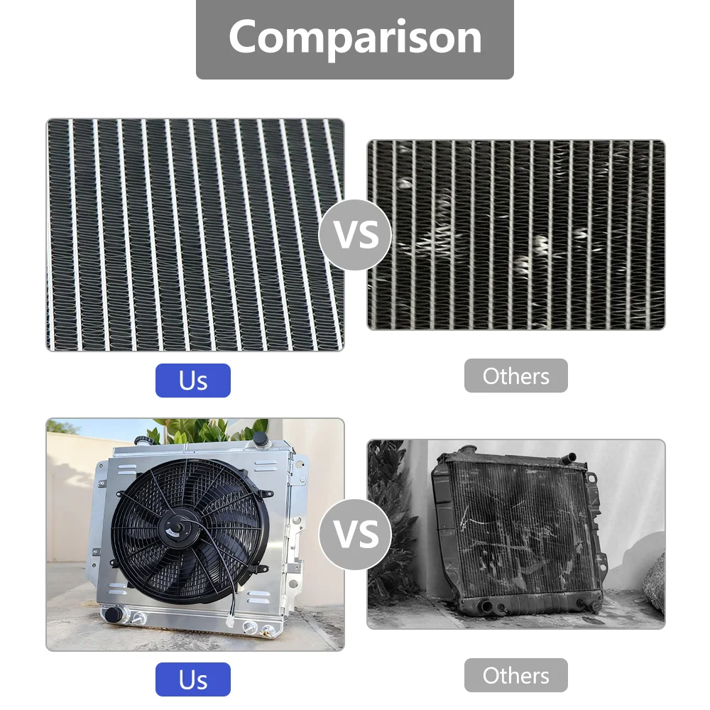 GPI Full Aluminum Radiator For Ford F250/F350/F450/F550 Super Duty 7.3L V8 & 6.8L V10 (1999-On)