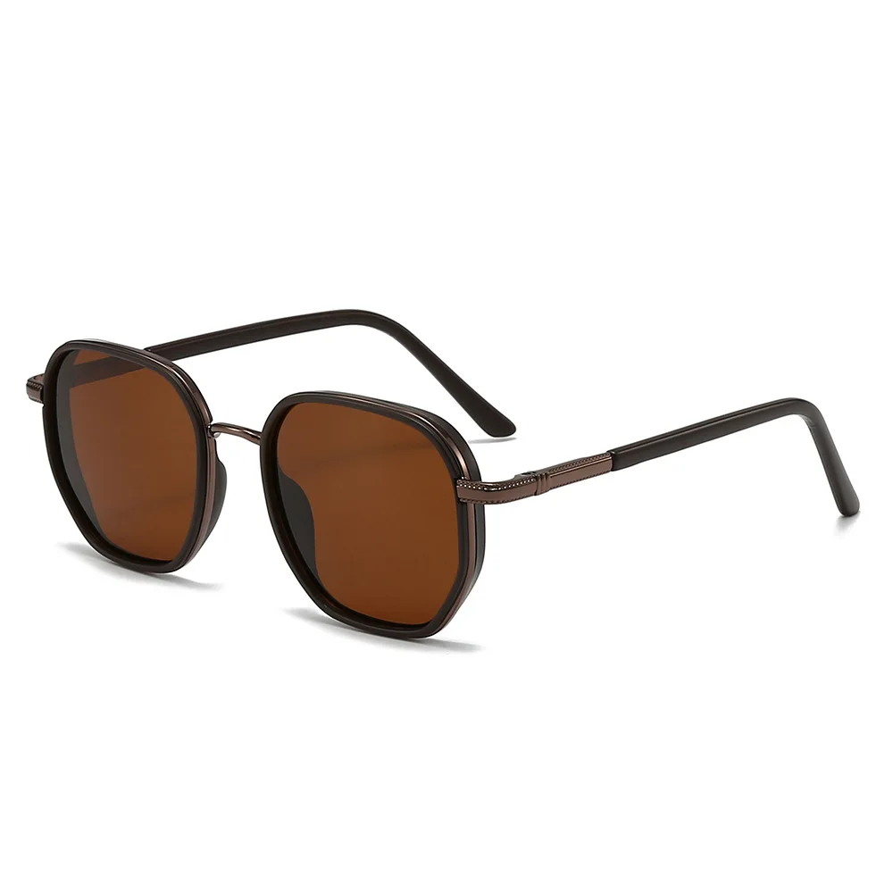New Metal Fashion Polarized Sunglasses Men Polarized Sunglasses Women Polygonal Anti UV Polarized Sunglasses Custom Wholesale
