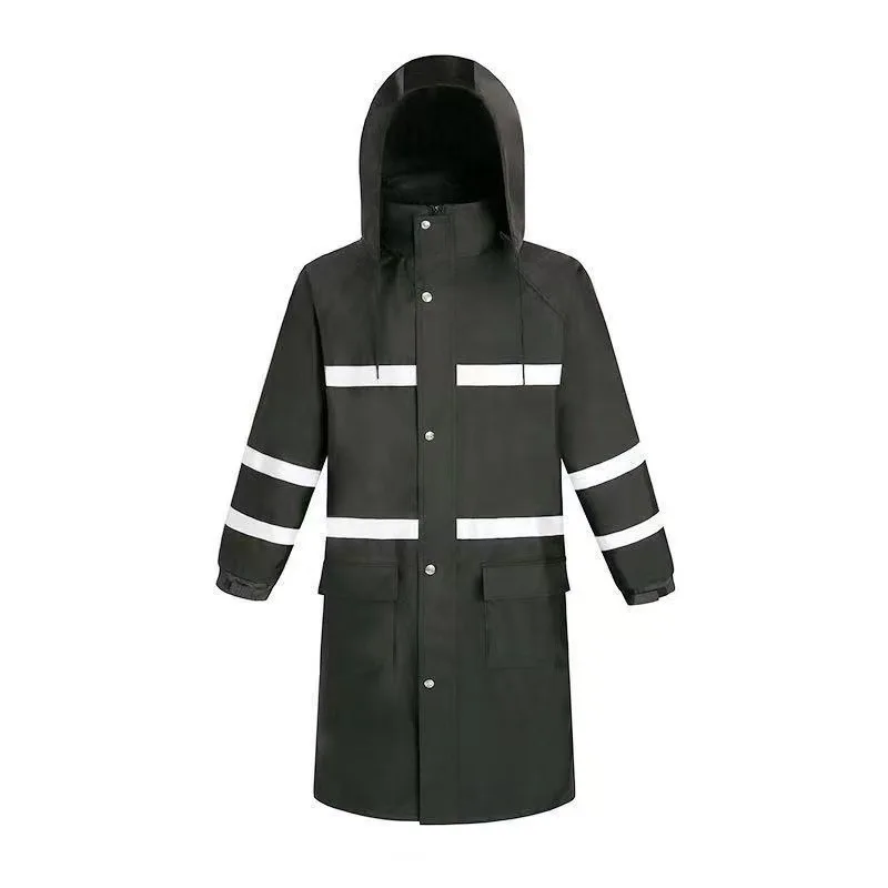 ZX Custom Reflective Guard Security Raincoat Hi Vis Traffic Duty
