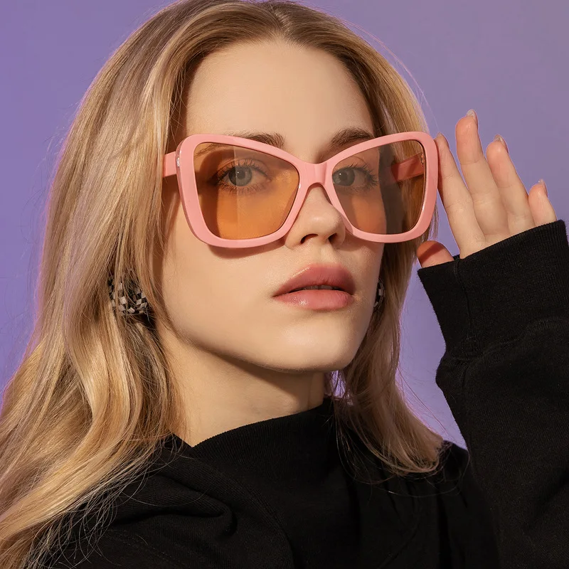 Celebrity Luxury Cat Eye Sunglasses Womens Mens Square Sun Glasses