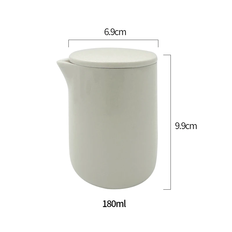 Empty Candle Container Vessel Custom Ceramic Massage Oil Candle Jar with Pour Spout and Lid 7oz