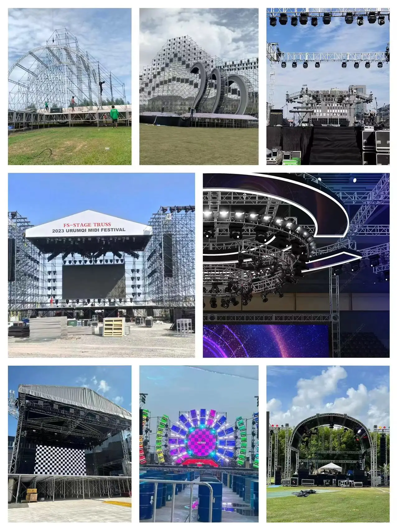 Mobile Show Portable Stage Truss Display TUV Fabric Aluminum Alloy ...